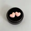 Pendientes Coreanos Dopamina Coloridos en Forma de Corazón para Mujer 2026 Nueva Moda Pendientes de Resina Pendientes de Perlas Redondas Dulces y Lindos