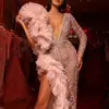 Moda Femenina Europea y Americana Primavera 2025 Vestido Sexy de Lentejuelas de Manga Corta Falda Larga Vestido Transfronterizo Falda Larga Plisada