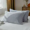 Funda de almohada de gasa de algodón de una sola pieza para el hogar, funda de almohada de algodón engrosada, funda de almohada individual para dormitorio de estudiante, funda de almohada interior