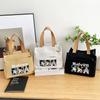 Bolsa de lona de alto valor Baoma saindo simples bolsa compacta tridimensional bolsa de trabalho espessada bolsa de almoço