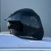 Casco Abierto de Motocicleta Ff Casco de Motocicleta de Media Temporada con Doble Lente Casco Integral de Motocicleta para Hombre y Mujer Vehículo Eléctrico