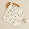 Toalla Cuadrada de Crepé de Cuatro Capas, Toalla Fina de Bebé para Babear de Primavera/Verano, Toalla Facial Infantil con Gancho en el Borde, Toalla Pequeña para Jardín de Infancia