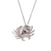Collar Colgante Pequeño Cangrejo Personalizado de Celebridad de Internet Transfronterizo Europeo y Americano Acero Inoxidable Chapado en Oro de 18K Colgante Creativo de Nicho para Mujeres