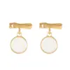 Pendientes geométricos huecos exagerados nuevos transfronterizos para mujer, diseño retro simple, pendientes redondos de fábrica al por mayor, estilo europeo y americano
