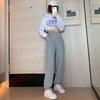 [Procesando Personalizado No Tomar] Pantalones Deportivos Grises para Mujer Otoño Sueltos Pantalones Harem