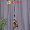 Cadena para Teléfono Móvil de Madera de Palisandro con Colgante de Ciervo de Cuerda Trenzada Yiming Xianyuan Borla Unidireccional Colgante de Coche de Ciervo Llavero para Bolsa