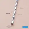 Tira Pilar Aço Inoxidável Coluna Escada Rack de Exibição Loja de Roupas Prateleira Gancho Fenda Suporte de Parede Montagem Lateral Tira de Fenda Tubo Quadrado Tira Pilar