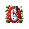 Novo Carro Pendurado Árvore de Natal Plana Transfronteiriça Feriado Carta de Natal 26 Pingente Decorativo Decoração de Boneco de Neve Acrílico