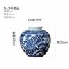 Ornamentos de cerâmica Jingdezhen, vaso antigo azul e pintado à mão com flores, cerimônia do chá hidropônica, ornamentos de cerâmica antigos criativos