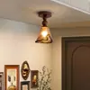 Lámpara de Pasillo Estilo Medieval Estilo Francés, Sala de Estudio Atmosférica, Habitación Estilo Retro Americano, Lámpara de Mesita de Noche para Dormitorio, Iluminación Artística para Escaleras