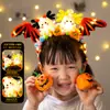 Faixa de Cabeça de Halloween Lanterna de Abóbora Varinha Torcida Pacote de Material DIY para Crianças Adereços Divertidos Luminosos para Fantasia de Festa