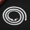Jinshu 18-60cm Temu Aliexpress Europeo y Americano Plateado Chapado en Oro de 18K Exquisito Collar de Lado Completo de 5mm