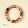 Raíz de Bodhi de color mixto natural, flor flotante de múltiples tesoros, pulsera de raíz de Bodhi para la mano, texto para jugar alrededor del dedo, joyería suave unisex, venta al por mayor