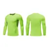 Body de Base de Alta Elasticidade para Uso Externo Masculino Corrida Esportes Ciclismo Secagem Rápida Respirável Estampado Manga Longa Camiseta Top de Treino
