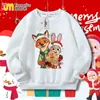 Nova Roupa Infantil Zootopia Moletom Gola Redonda Outono e Inverno Forrado com Fleece Versátil para Crianças Mais Velhas Moletom de Natal
