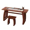 Mesa Guoxue de Madera Maciza China Sillín de Mesa Escritorio y Silla para Clase de Entrenamiento Jardín de Infancia Estilo Antiguo Mesa para Caligrafía y Pintura Escritorio de Estudiante