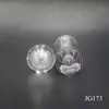 Tubo vacío para brillo de labios con tapa superior esférica de 2 ml, tubo para brillo de labios con varilla de cepillo redonda transparente, suministro de materiales de embalaje de plástico