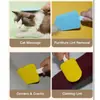 1 pieza Herramienta para eliminar pelo de mascota Cepillo para Gatos con Forma de Helado, Cepillo para Perros de Doble Cara con Púas Suaves de Masaje, Suministros de Aseo para Gatos para Eliminar el Pelo Suelto de Perros y Gatos de Pelo Largo y Corto y Masaje Diario para Mascotas