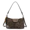 Bolso de Mano Cuadrado Pequeño con Estampado de Leopardo de Moda para Mujer Otoño 2025 Nuevo Bolso Cruzado de Hombro Elegante con Bloques de Color de Lujo Ligero