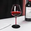 Sijin Vidro de Cristal Estilo Europeu Taça para Vinho Tinto Vermelho Preto Vermelho Champagne Taça de Vinho Criativa com Gravata Borboleta Preta Venda por Atacado