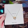 Collar de Acero de Titanio Estilo Coreano, Colgante de Diseño Versátil de Nicho de Lujo Ligero, Cadena para Clavícula de Temperamento Veraniego, Accesorios Inoxidables para Mujer