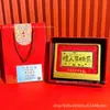 Venda Direta da Fábrica Mais Vendido Conjunto de Presente de Casamento em Ouro Puro 999 com Ornamento de Nota Bancária de Ouro "Eu Te Amo Para Sempre", Atacado Personalizável