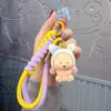 Original Resina Tigre Sombrero Durmiendo Muñeca Linda Llavero Colgante Bolsa Teléfono Móvil Llavero de Coche Anillo Regalo Venta al por Mayor