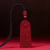 Pendente Comando dos Cinco Trovões Dourado Areia Dourada Roxo Cinábrio Joia Taoísta para o Ano de Nascimento Comando da Roda Dourada de Baixo Teor