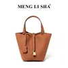 Camada Superior de Couro Bovino TC de Alta Qualidade, Nicho de Luxo, Couro Genuíno, Bolsa Saco, Bolsa Cesta de Legumes, Lembrança, Grande Capacidade, Bolsa de Mão Feminina