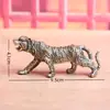 Tigre del Bosque de Latón Puro, Rey de las Bestias, Animal del Zodíaco Tigre, Objeto Antiguo Sólido Vintage, Artesanía Decorativa, Adorno de Cobre