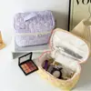 Nova Bolsa Feminina Acolchoada de Armazenamento Grande Capacidade Doce Estudante Portátil Bolsa de Mão Macia Necessaire
