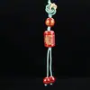 Cadena para Teléfono Móvil de Arena de Cristal Bolsita para Dinero Colgante Colgante de Bolso Marca Tranquilidad Arena Roja de Cinabrio Llavero del Año Zodiacal