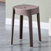 Banqueta de plástico engrossado doméstico adulto sólido banqueta de jantar empilhável armazenamento nórdico simples luz luxo moinho de vento banqueta alta banqueta