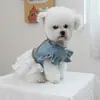 Suministro Directo de Fábrica/Listo para Comercio Exterior Ropa para Mascotas Ropa para Perros y Gatos Linda Moderna Falda de Vaquero de Texas