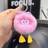 Colgante de Peluche de Patito Pequeño Joyería Pequeña Peluche Imitación Pelo de Conejo Rex Pequeña Bola de Carbón Colgante Llavero para Coche Colgante de Peluche