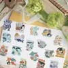 50 Pegatinas de Animales Marinos de Dibujos Animados Sin Repetir, Delfines y Ballenas, Suministro Transfronterizo, Decoración para Maletas y Fundas de Teléfono