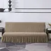 Funda de sofá elástica sin brazos, con ribete jacquard de cobertura total, funda para sofá cama plegable, adecuada para todas las estaciones, funda protectora a prueba de polvo