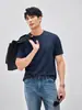 Camiseta de Manga Corta para Hombre 7A Antibacteriana/Seda de Morera Verano Amoníaco Líquido Sensación Fresca Transpirable Cuello Redondo Cómoda Casual Alta Gama