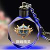Llavero de Cristal Luminoso de Peace Elite Comer Pollo Colgante para Mochila Escolar Regalo de Cumpleaños Graduación Llavero/Colgante Pequeño