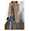 2025 Amazon Moda Casual Europeia e Americana Nova Terno Lapela Cardigã Slim Blazer de Temperamento Jaqueta Feminina Primavera Outono
