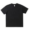 Camiseta Promocional de Algodão Puro Antibacteriano de Peso Pesado 220g 7A com Ombro Caído para Homens, Cor Sólida, Gola Redonda, Manga Curta, Antibacteriana e Repelente de Ácaros