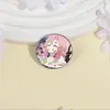 Mercadorias de Anime Japonês e Coreano Broche de Pera de Mel Insígnia de Metal Acessórios de Vestuário Alfinete de Lapela Padrão Geométrico Redondo Venda por Atacado de Fábrica