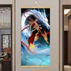 Pequeno Nezha Naohai Ao Bing Ao Guang Rei Dragão das Quatro Mares Papel de Parede Envolvente Pintura de Parede Sala de Estar Entrada Caixa de Relógio Pintura Decorativa