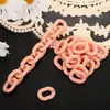 Cadena acrílica de 18*24 mm, color, anillo abierto en forma de U, bolsa de cadena de plástico, cadena para teléfono móvil, accesorios para joyería DIY