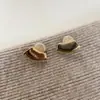 Design de Nicho Coreano e Japonês Banhado a Prata Cobre Escovado Minimalista Argola de Prata 925 Personalidade Versátil Brincos Elegantes de Luxo Leve para Mulheres