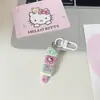 Lindo Brocheta de Helado Gato Kt Llavero Dibujos Animados Helado Divertido Colgante para Bolsas Decoración para Mochilas de Niñas