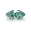 Anillo con piedra moissanita azul verdosa especial de forma ojo de caballo/oliva primaria, superficie del anillo con piedra, venta al por mayor
