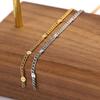 Tira de Cadena de Lentejuelas de Acero Inoxidable con Forma de O Cadena Conservadora de Color Oro 18K DIY Collar Hecho a Mano Pulsera Accesorios de Joyería