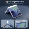 Capa de Celular Transparente Samsung Z Flip8 Transfronteiriça com Tampa Lateral, Dobrável para Cima e para Baixo, Capa Protetora Dois em Um Anti-Queda para Flip7