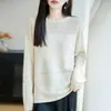 Suéter de Tricô Preto Novo Estilo Preguiçoso Outono 2026 para Mulheres, Versão Coreana, Caimento Relaxado, Manga Longa Emagrecedor, Top 100% Algodão